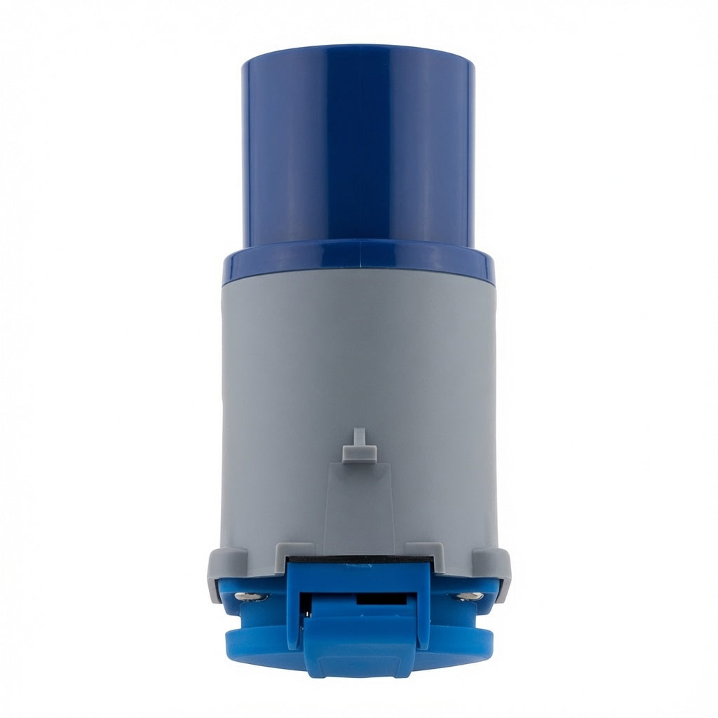Adaptateur Compact sans Câble 16A Femelle 2P+T vers Mâle CEE17 pour Camping et Nautisme - Bleu